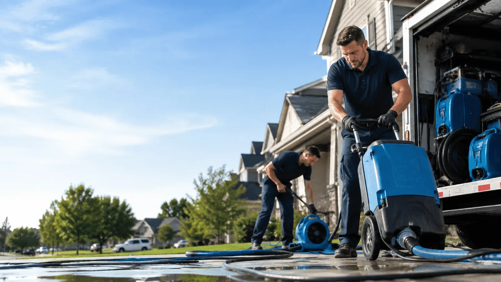 Dehumidification being performed in Frenchville, PA